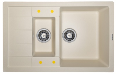 Ecoshtein RECHTECK 781.5, мойка, гранит, капучино