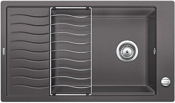 Фото товара: Blanco Elon XL 8S, мойка, гранит, темная скала с клапаном-автоматом