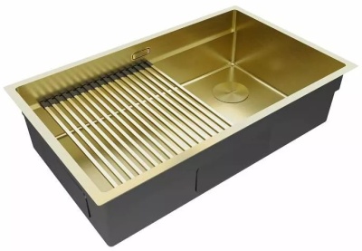 Детальное фото товара: Paulmark NEXT-PRO 74 UNI, мойка, нержавеющая сталь, светлое золото