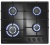 MEFERI MGH604BK GLASS COMFORT Детальное фото товара: MEFERI MGH604BK GLASS COMFORT газовая поверхность