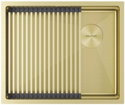 Фото товара: Paulmark NEXT-PRO 54 UNI, мойка, нержавеющая сталь, светлое золото