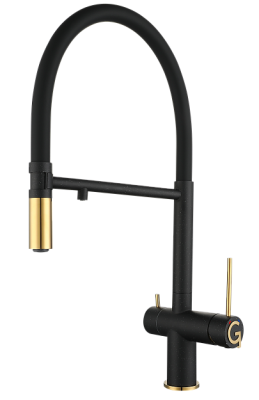 Rivelato ADRIA 1523517 nero/oro, смеситель, гранит, черный/золото