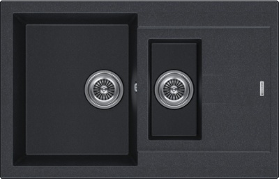 Детальное фото товара: KUCHENSTERN PLAT 60-2, мойка, гранит, антрацит