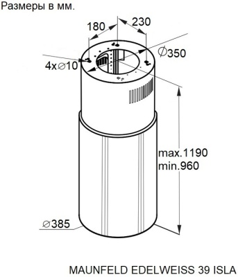 Детальное фото товара: Maunfeld EDELWEISS 39 ISLA White