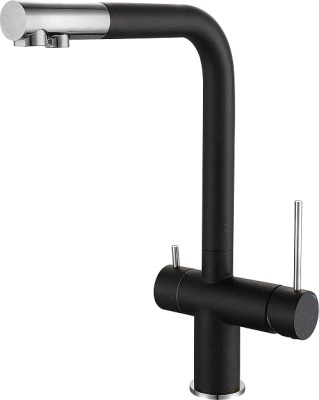 Rivelato LUGANO 1523513 nero/cromo, смеситель, гранит, черный/хром