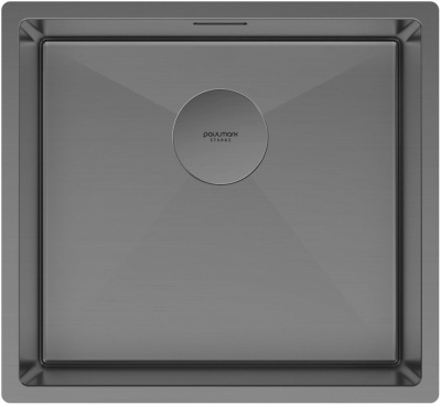 Paulmark NEXT 48 UNI, мойка, нержавеющая сталь, вороненая сталь