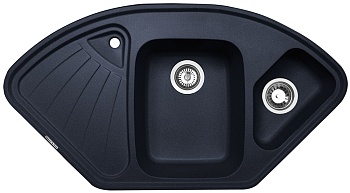 Фото товара: Zigmund & Shtain ECKIG 1000.2, мойка, черный базальт