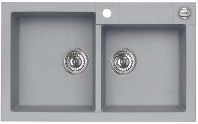 ALVEUS ROCK 90 GRANITAL CONCRETE-G81, мойка, гранит, серый (в комп.с сифоном 1105299)