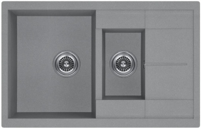 Детальное фото товара: KUCHENSTERN FLUG 60-2, мойка, гранит, титан