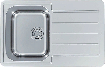 Фото товара: ALVEUS LINE MAX 80 SAT-90, мойка, нержавеющая сталь сатин (в комплекте с сифоном 1130551)