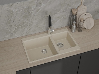 Детальное фото товара: GranFest LEVEL GF-LV-780K, мойка, мрамор, кашемир