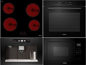 Фото товара: KORTING HK 60003 B + OKB 1680 GN MW + KMI 827 GN + KCM 9830 BCG