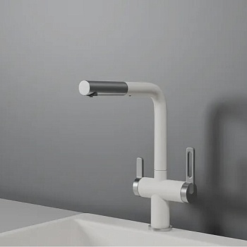 Фото товара: GRANULA 8170 смеситель, гранит, арктик (белый)