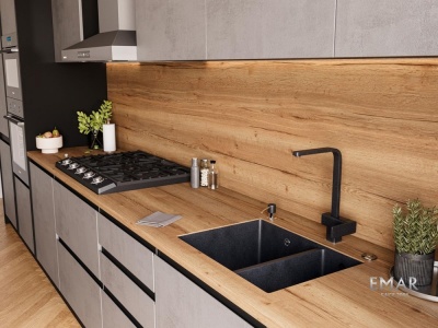 Emar EMQ-2665.PL, мойка, гранит, морион Детальное фото товара: Emar EMQ-2665.PL, мойка, гранит, морион