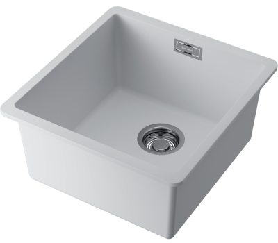 Omoikiri Kata 40-U-WH, мойка, гранит, белый Детальное фото товара: Omoikiri Kata 40-U-WH, мойка, гранит, белый