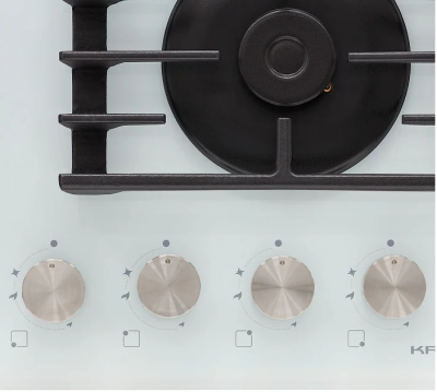 Krona HAGEL 60 WH Детальное фото товара: Krona HAGEL 60 WH газовая поверхность