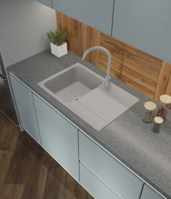 Детальное фото товара: ЭкоМ 7448, мойка, гранит, серый