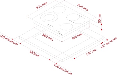 Детальное фото товара: Kuppersberg ECS 624 стеклокерамическая поверхность