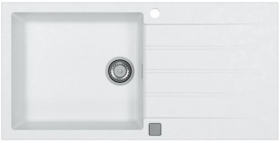 ALVEUS GRANITAL CADIT 50 ARCTIC - G11, мойка, гранит, белый (в комплекте с сифоном 1132823)