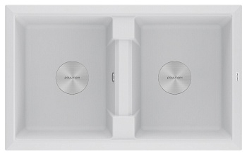 Фото товара: Paulmark TANDEM 80/2, мойка, гранит, белый