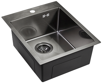 Фото товара: Emar EMB-128A PVD Nano Dark, мойка, нержавеющая сталь, вороненая сталь