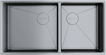 Фото товара: Omoikiri Taki 85-2-LB-U/IF-IN Side, мойка, нержавеющая сталь