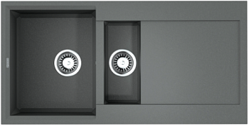 Фото товара: Omoikiri Sakaime 100-2-GR, мойка, гранит, leningrad grey