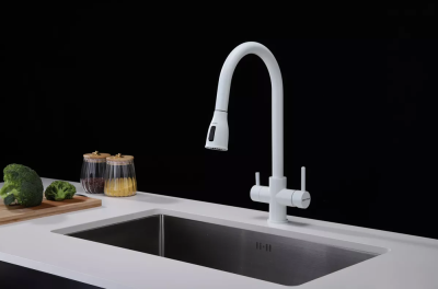 Paulmark LANGE, смеситель, белый матовый Детальное фото товара: Paulmark LANGE, смеситель, белый матовый