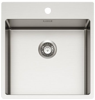 ALVEUS NOX 110 BRS, мойка, нержавеющая сталь (в комплекте с интегрированным сифоном)