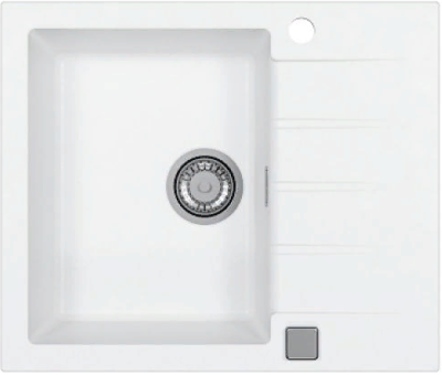 ALVEUS GRANITAL CADIT 10 ARCTIC - G11, мойка, гранит, белый (в комплекте с сифоном 1132823)