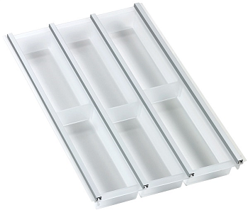 Фото товара: Ninka Cuisio Aqua 400, Tandem Box Blum, DWD XP, Nova Pro Grass, лоток для столовых приборов, белый