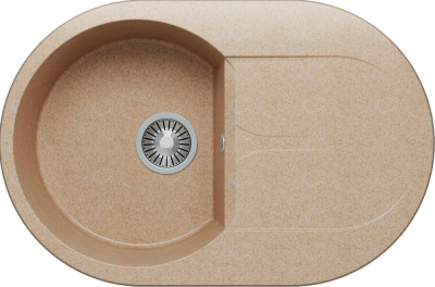 Детальное фото товара: Polygran ATOL-760, мойка, мрамор, песочный 302