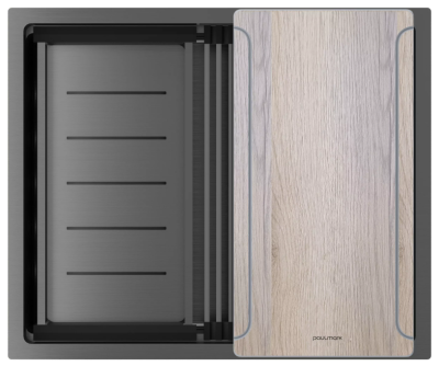 Paulmark NEXT-MULTI SINK 54-L UNI, мойка, нержавеющая сталь, вороненая сталь