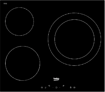 Фото товара: Beko HIC 63401 T стеклокерамическая поверхность
