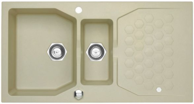 ALVEUS SENSUAL 70 GRANITAL+ PEBBLE-G02M, мойка, гранит, светло бежевый (с сифоном 1104729)