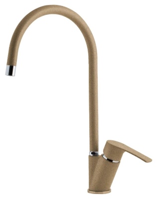 Детальное фото товара: GranFest 5023, смеситель, мрамор, песочный