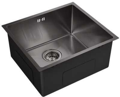 Детальное фото товара: Emar EMB-114 PVD Nano Dark, мойка, нержавеющая сталь, вороненая сталь