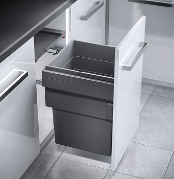 Hailo Cargo Synchro выдвижная мусорная система с 1 ведром 55 л Фото товара: Hailo Cargo Synchro выдвижная мусорная система с 1 ведром 55 л