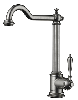 Фото товара: Omoikiri Toshima-SI, смеситель, античное серебро