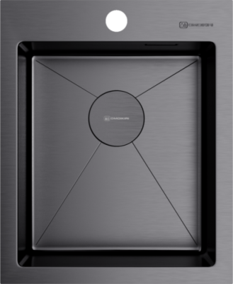 Детальное фото товара: Omoikiri Akisame 41-GM, мойка, нержавеющая сталь/вороненая сталь