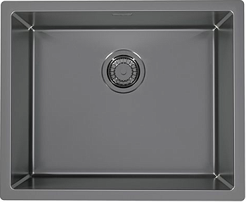Фото товара: ALVEUS QUADRIX MONARCH 50 ANTHRACITE, мойка, нерж.сталь,антрацит (в комплекте с выпуском без сифона)