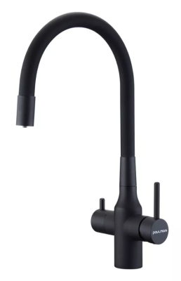 Paulmark SALIX, смеситель, антрацит, черный шланг Paulmark SALIX, смеситель, антрацит, черный шланг
