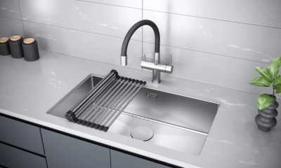 Детальное фото товара: KUCHENSTERN KANT 426, ролл-мат для мойки, нержавеющая сталь