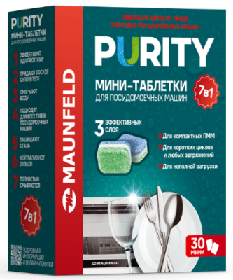 Детальное фото товара: Maunfeld мини-таблетки для посудомоечных машин MDM30ST