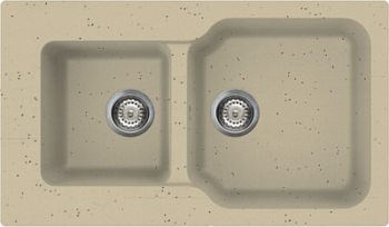 Фото товара: Omoikiri Maru 86-2-CH, мойка, гранит, шампань