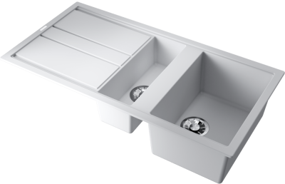 Детальное фото товара: Omoikiri Kitagawa 100-2-WH, мойка, керамика, белый