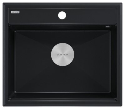 Paulmark STEPIA-590, мойка, гранит, черный металлик