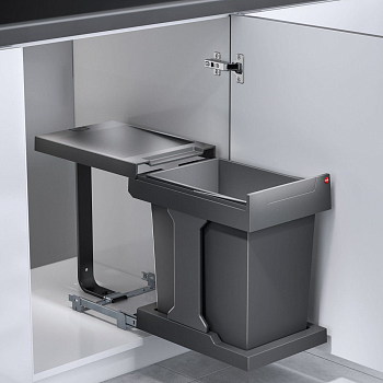 Hailo Solo мусорное ведро 20л, выдвигается рукой Фото товара: Hailo Solo мусорное ведро 20л, выдвигается рукой