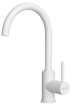 Фото товара: Omoikiri Shinagawa-P-WH, смеситель, гранит, белый