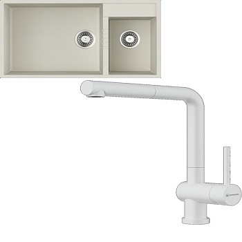 Фото товара: Omoikiri Tedori 85-2-U WH + Akashi-S WH белый